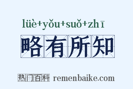 略有所知是什么意思的图片